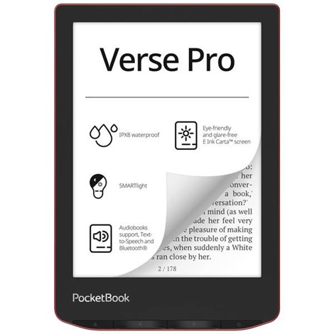Verse Pro Lettore di eBook 15.2 cm (6 pollici) Rosso