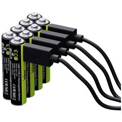 LoopEnergy USB-C Batteria ricaricabile Ministilo (AAA) Li-Ion 600 mAh 1.5 V 8 pz.