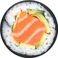 Supporto smartphone Salmon Roll Nero, Bianco, Arancione