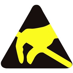 Logo adesivo ESD 2000 pz. Nero giallo (L x L) 6 mm x 6 mm Autoadesivo