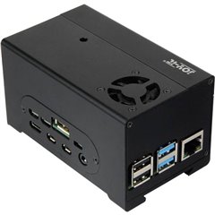 USV PC Raspberry Pi® 4 B 4 GB 4 x 1.5 GHz incl. custodia, incl. cavo di alimentazione, incl. cavo HDMI, incl.