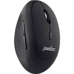 Perimice-719 Mouse ergonomico Senza fili (radio) Ottico Nero 6 Tasti 1600 dpi Ergonomico