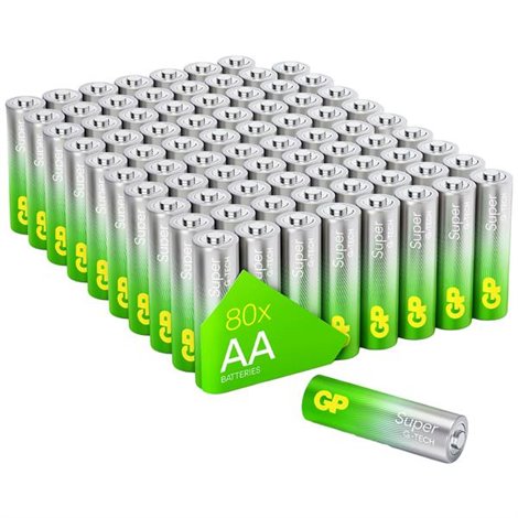 Super Batteria Stilo (AA) Alcalina/manganese 1.5 V 80 pz.
