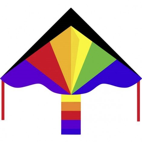 Monofilo Aquilone statico Simple Flyer Rainbow Larghezza estensione (dettaglio) 1200 mm Intensità del vento 2 -