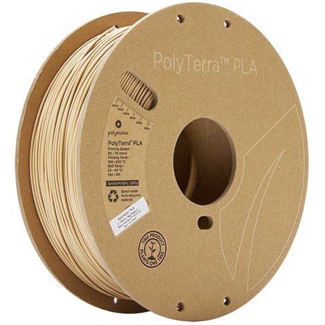 PolyTerra Filamento per stampante 3D Plastica PLA contenuto di plastica ridotto 1.75 mm 1000 g Nocciola
