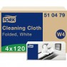Panni per la pulizia bianco W4l, 4 x 120 panni Numero: 480 pz.