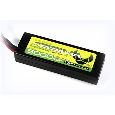 Batteria ricaricabile LiPo 7.4 V 5000 mAh 25 C Box Hardcase Spina Tamiya