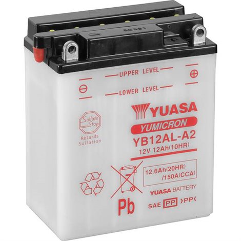 Batteria per moto YB12AL-A2 12 V 12.6 Ah