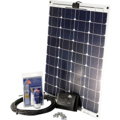 SM 50L Kit energia solare 50 Wp Regolatore di carica incl., Cavo di collegamento incl.
