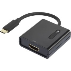 USB / HDMI Adattatore [1x spina USB-C® - 1x Presa HDMI] Nero contatti connettore dorati 15.00 cm