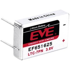 EF651625 Batteria speciale LTC-7PN terminali a saldare a U Litio 3.6 V 750 mAh 1 pz.