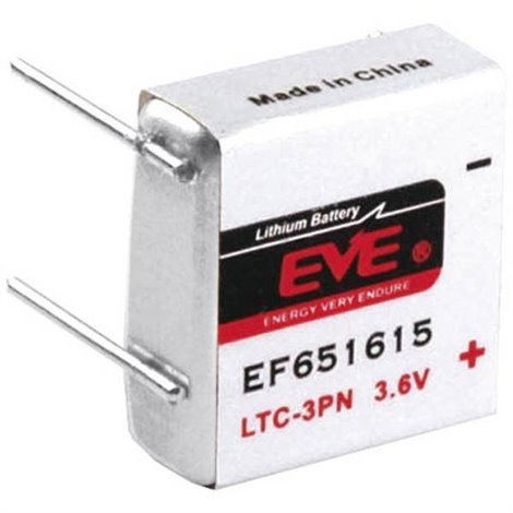 EF651615 Batteria speciale LTC-3PN terminali a saldare a U Litio 3.6 V 400 mAh 1 pz.