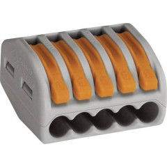 222 Morsetto flessibile: 0.08-4 mm² rigido: 0.08-2.5 mm² Numero Poli (num): 5 40 pz. Grigio, Arancione