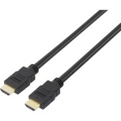 HDMI Cavo Spina HDMI-A, Spina HDMI-A 5.00 m Nero Canale di ritorno, contatti connettore