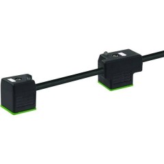 Connettore a doppia valvola con cavo di collegamento Nero Murr Elektronik Contenuto: 1