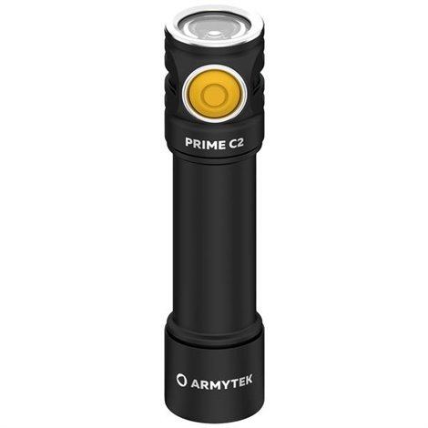 Prime C2 Magnet USB Warm LED (monocolore) Torcia tascabile con clip per cintura, con fondina a batteria