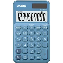 Calcolatrice tascabile Blu Display (cifre): 10 a energia solare, a batteria (L x A x P) 70 x 8 x 118