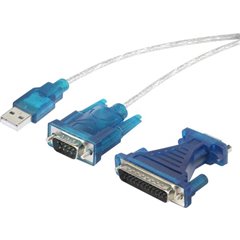 Adattatore USB, Seriale [1x Spina SUB-D a 9 poli, Spina SUB-D a 25 poli - 1x Spina A USB 1.1] contatti