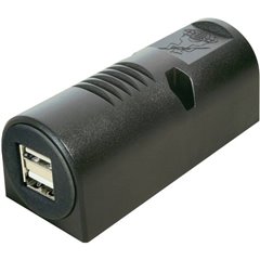 Struttura USB presa doppia Portata massima corrente=5 A Adatto per (dettagli) USB-A da pannello 12 V a 5 V, 24 V