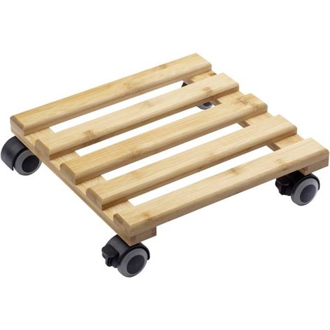 Portavaso con rotelle Bambù Capacità di carico (max.): 60 kg 300 mm x 300 mm x 74 mm Numero ruote di
