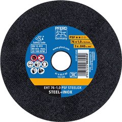 PSF STEELOX Disco di taglio dritto 76 mm 25 pz. Acciaio inox, Acciaio
