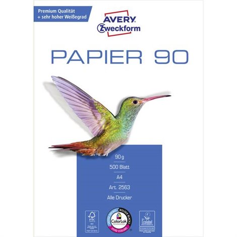 PAPER Inkjet + Laser Carta universale per stampanti DIN A4 90 g/m² 500 Foglio Bianco