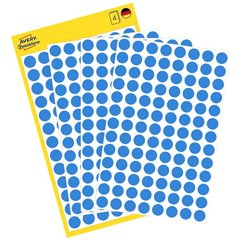 Etichette Ø 8 mm Carta Blu 416 pz. A tenuta permanente Etichetta di identificazione a forma di 