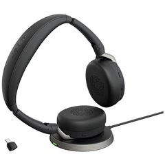 Evolve2 65 Flex Link380c UC + pad Computer Cuffie On Ear Bluetooth Stereo Nero Eliminazione del rumore headset con