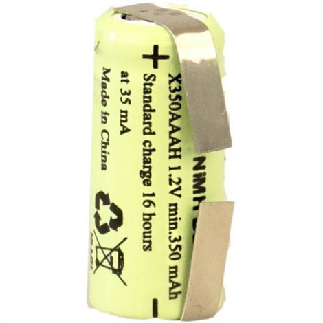 Batteria ricaricabile speciale 1/2 AAA linguette a saldare a U NiMH 1.2 V 350 mAh