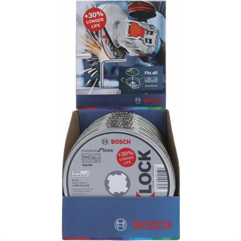 X-LOCK Standard for Inox WA 60 T BF Kit dischi da taglio 115 mm 10 pz.