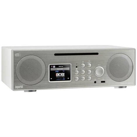 DABMAN i450 CD Radio da cucina DAB+, Internet, FM CD, USB, Bluetooth Spotify Argento, Bianco