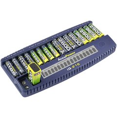 IQ216 Caricabatterie universale NiCd, NiMH Ministilo (AAA), Stilo (AA), Blocco da 9 V