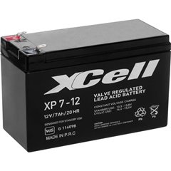 XP712 Batteria al piombo 12 V 7 Ah Piombo-AGM (L x A x P) 151 x 94 x 65 mm Spina piatta 4,8 mm Esente da