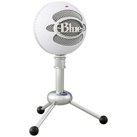 Snowball Microfono per PC Bianco Cablato, USB