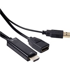HDMI Adattatore [1x Spina HDMI - 1x Presa DisplayPort] Nero