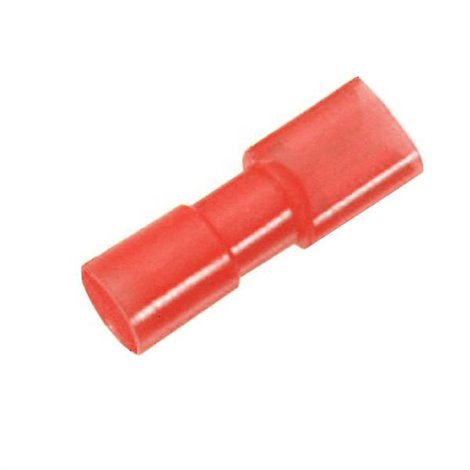 Presa piatta Larghezza spina: 2.8 mm Spessore spina: 0.5 mm 180 ° Completamente isolato Rosso 100 pz.