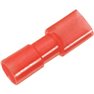 Presa piatta Larghezza spina: 4.8 mm Spessore spina: 0.5 mm 180 ° Completamente isolato Rosso 100 pz.