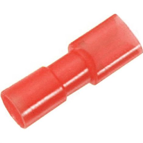 Presa piatta Larghezza spina: 4.8 mm Spessore spina: 0.8 mm 180 ° Completamente isolato Rosso 100 pz.