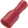 Presa piatta Larghezza spina: 4.8 mm Spessore spina: 0.8 mm 180 ° Completamente isolato Rosso 50