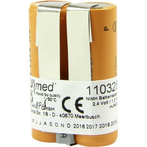 Batteria per settore medicale Sostituisce la batteria originale (originale) 4860 501.002 Eppendorf 2.4 V 1200