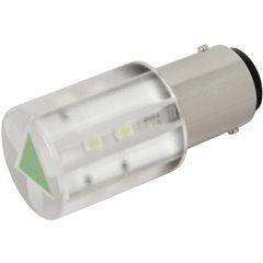 Luce di segnalazione a LED Verde BA15d 24 V/DC, 24 V/AC 1050 mcd