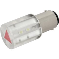 Luce di segnalazione a LED Rosso BA15d 24 V/DC, 24 V/AC 1300 mcd