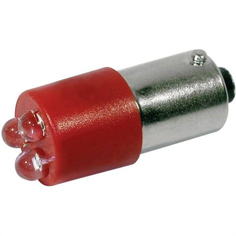 Luce di segnalazione a LED Rosso BA9s 24 V/DC, 24 V/AC 400 mcd