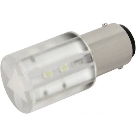 Luce di segnalazione a LED Bianco freddo BA15d 24 V/DC, 24 V/AC 1400 mcd