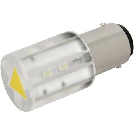 Luce di segnalazione a LED Giallo BA15d 230 V/AC 100 mcd