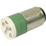 Luce di segnalazione a LED Verde BA15d 24 V/DC, 24 V/AC 3150 mcd
