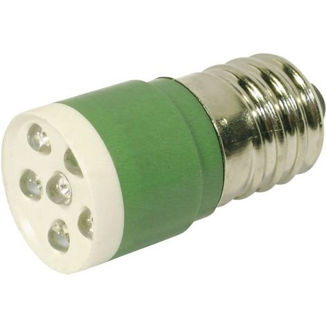 Luce di segnalazione a LED Verde E14 24 V/DC, 24 V/AC 3150 mcd