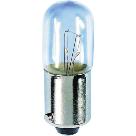 Mini lampadina tubolare 12 V, 15 V 4 W BA9s Trasparente 1 pz.