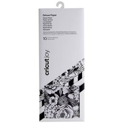 Joy Adhesive Backed Deluxe Paper Set di progettazione Nero, Bianco