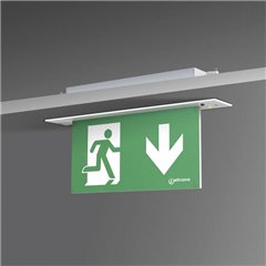 Indicazione via di fuga illuminata a LED Montaggio da incasso a soffitto